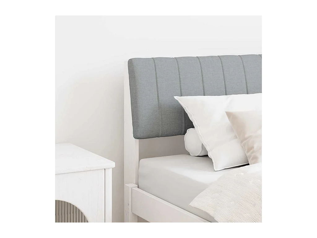 Cabeceira estofada Cinzento-claro 90 cm