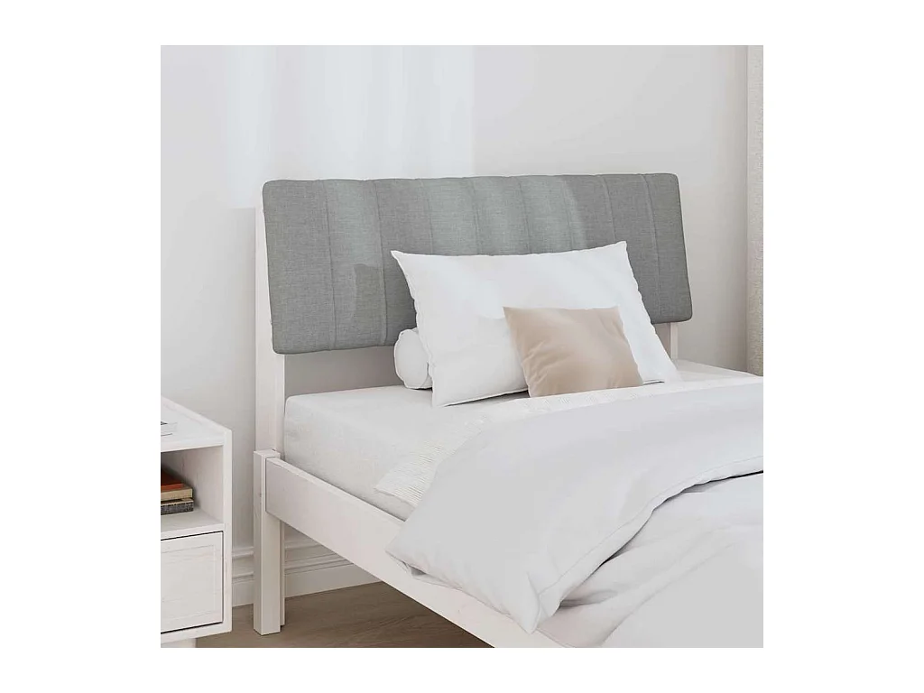 Cabeceira estofada Cinzento-claro 90 cm