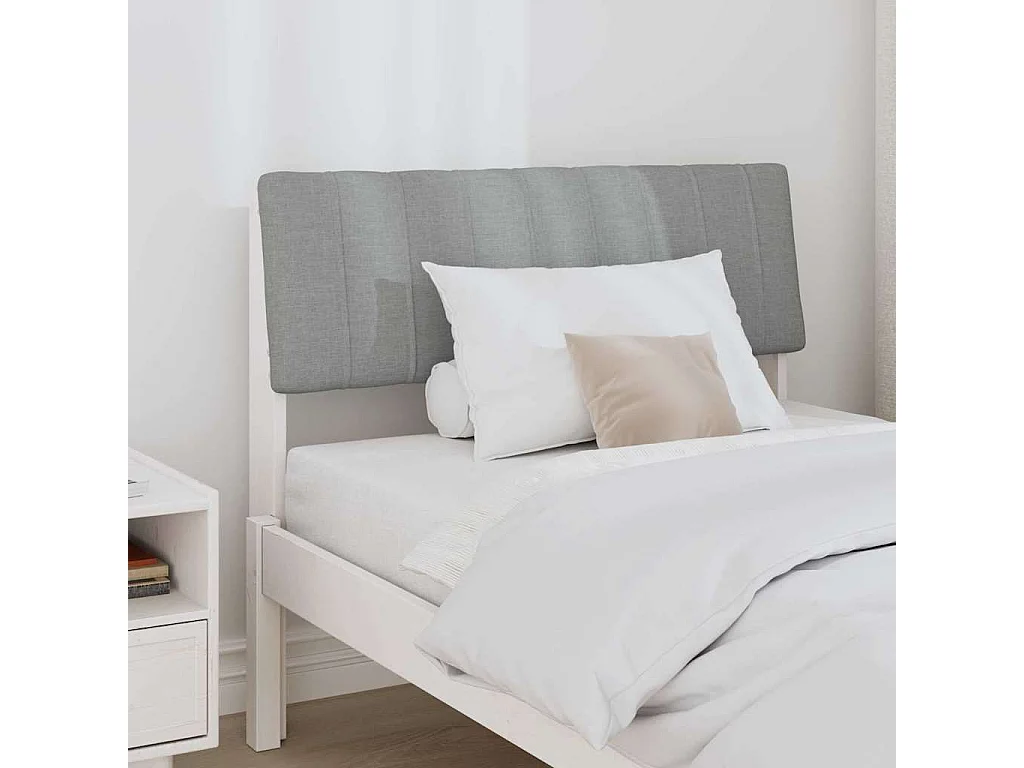Cabeceira estofada Cinzento-claro 90 cm