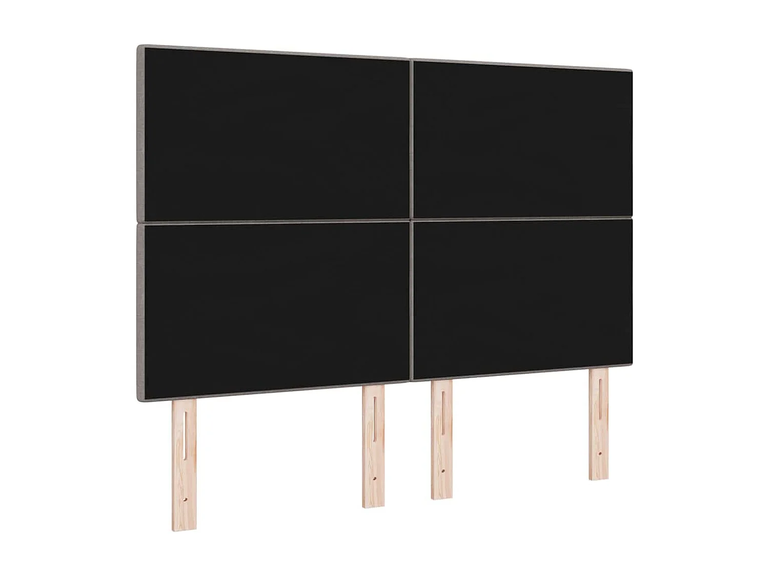 LED Hoofdbord met LED -striplichten Taupe 144 cm Stof