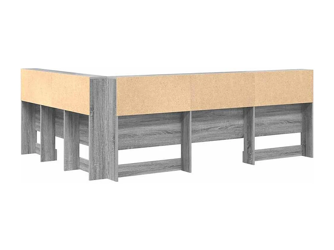 Tête de lit de rangement Sonoma gris 140 cm Bois d'ingénierie