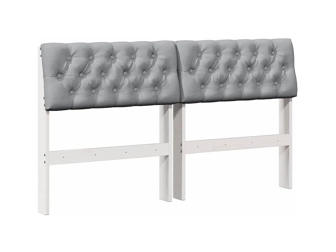 Cabeceira estofada Cinzento-claro 160 cm