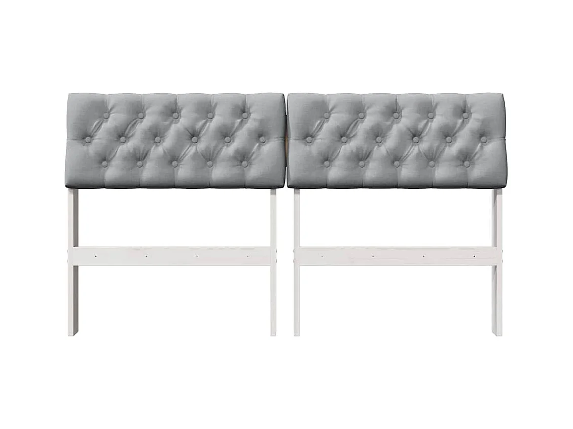 Cabeceira estofada Cinzento-claro 160 cm