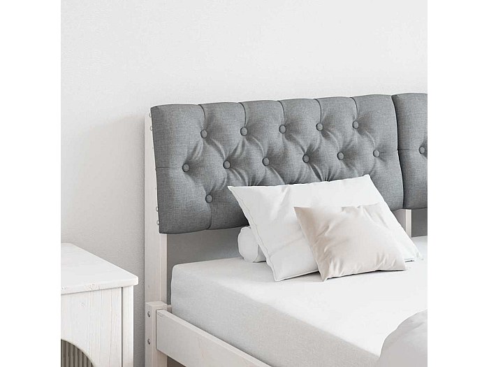LUCID Tête De Lit Capitonnée Hauteur Ajustable 85-115 Cm - Perle / Blanc 90 Cm
