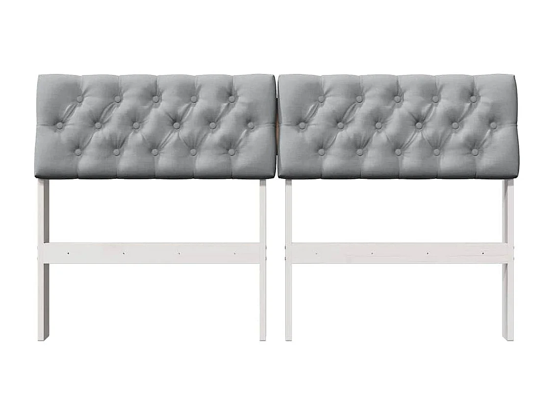 Cabeceira estofada Cinzento-claro 160 cm