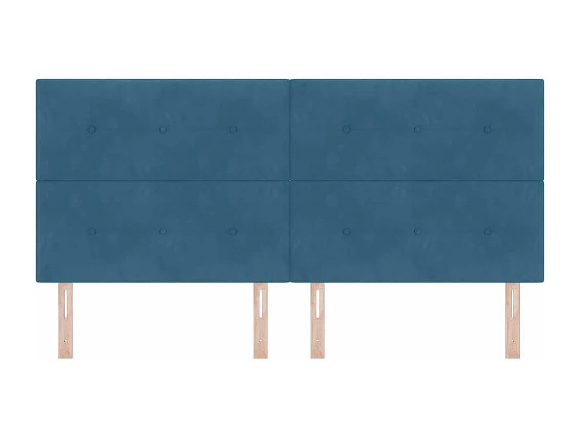 Tête de lit Montage mural Bleu foncé 200 cm Velours