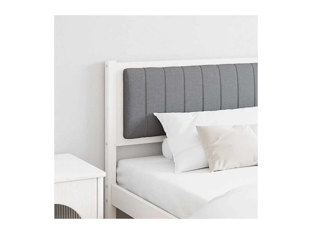 Cabeceira estofada com cabeceira Branco 200 cm