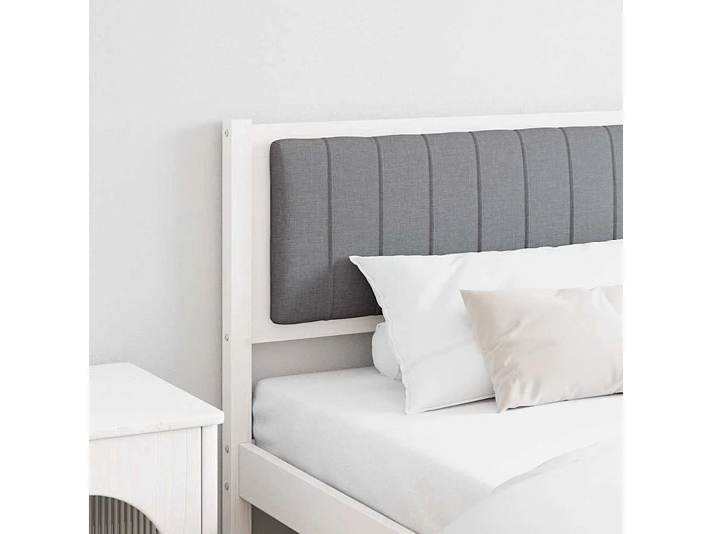 Cabeceira estofada com cabeceira Branco 200 cm