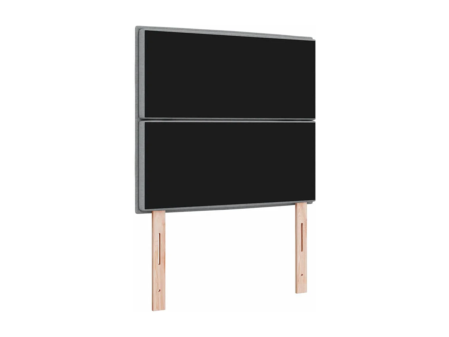 Tête de lit Hauteur réglable Manuel Gris clair 90 cm tissu