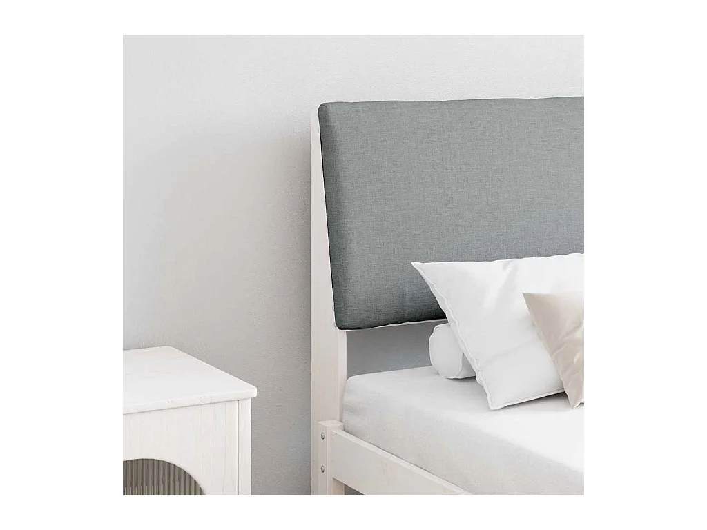 Cabeceira estofada Cinzento-claro 180 cm