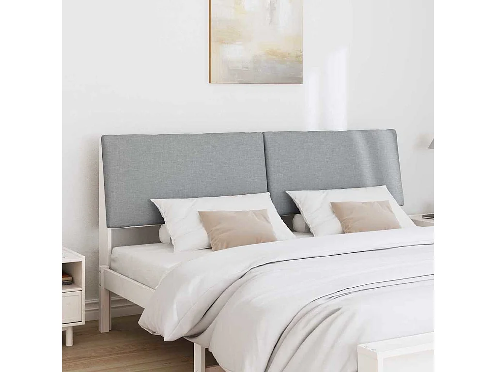 Cabeceira estofada Cinzento-claro 180 cm