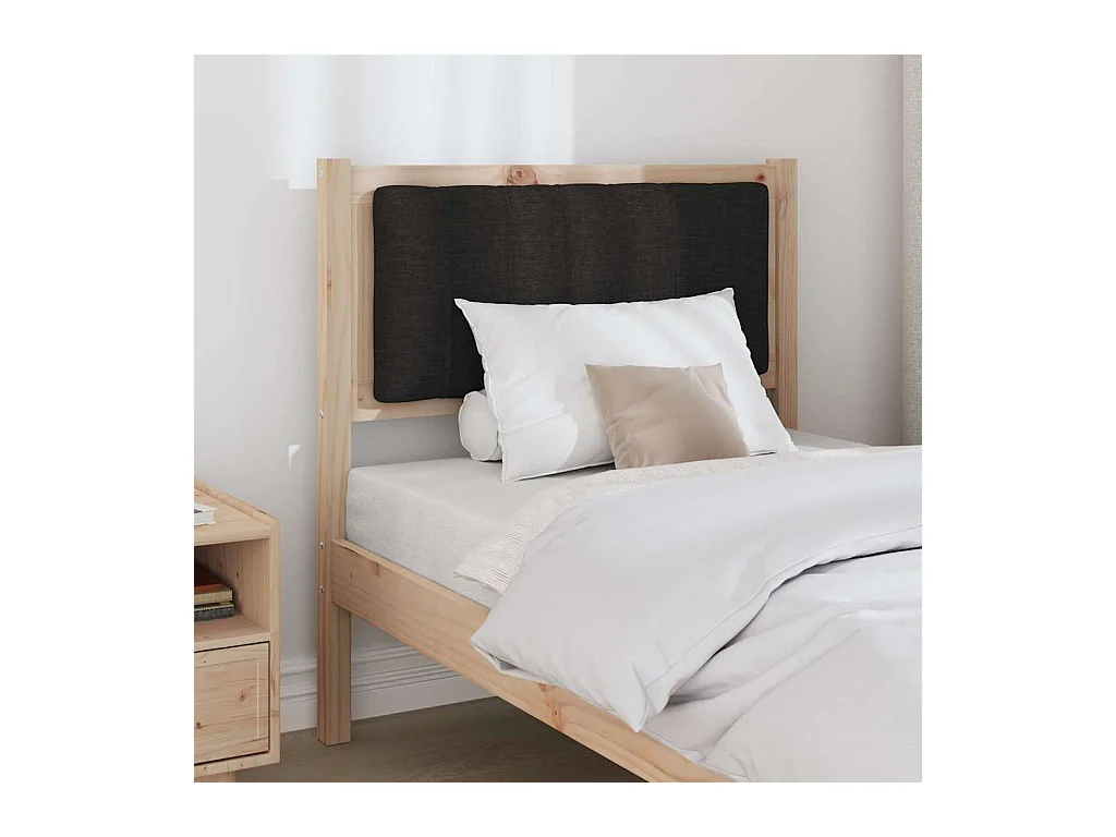 Cabeceira estofada com cabeceira Castanho 75 cm