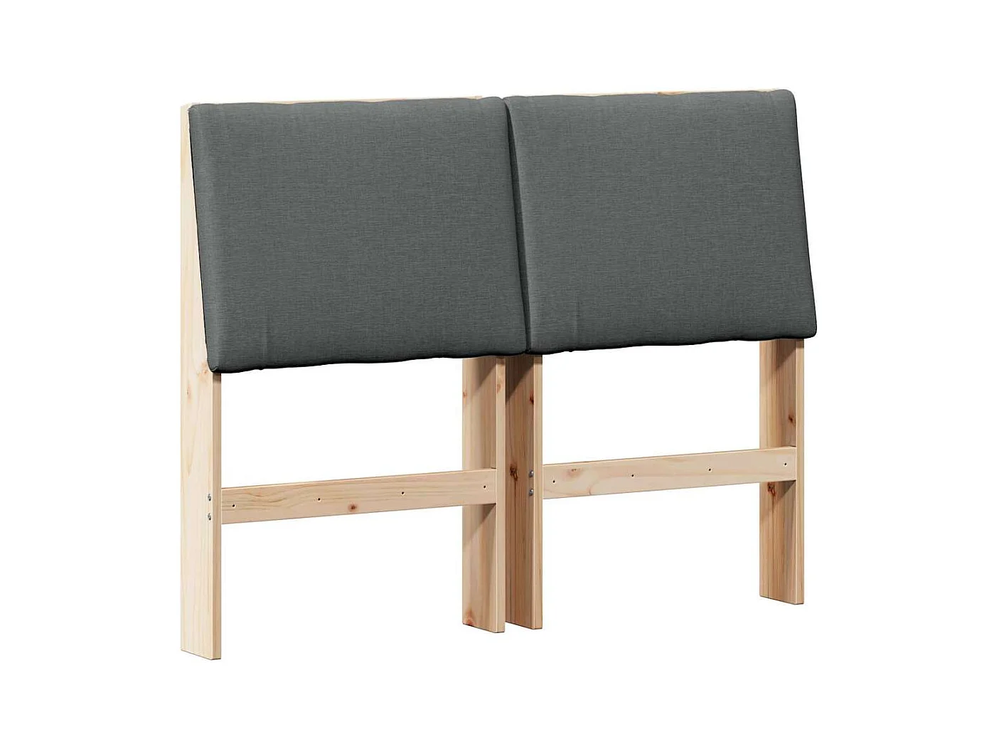 Cabeceira estofada Cinza Escuro 120 cm