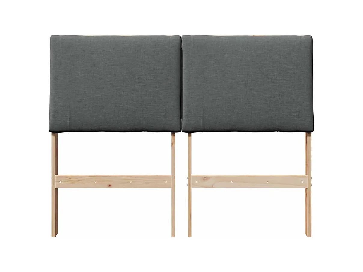 Cabeceira estofada Cinza Escuro 120 cm