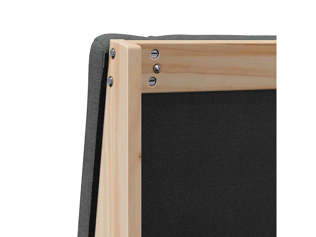 Cabecero tapizado Gris oscuro 120 cm Madera de pino macizo