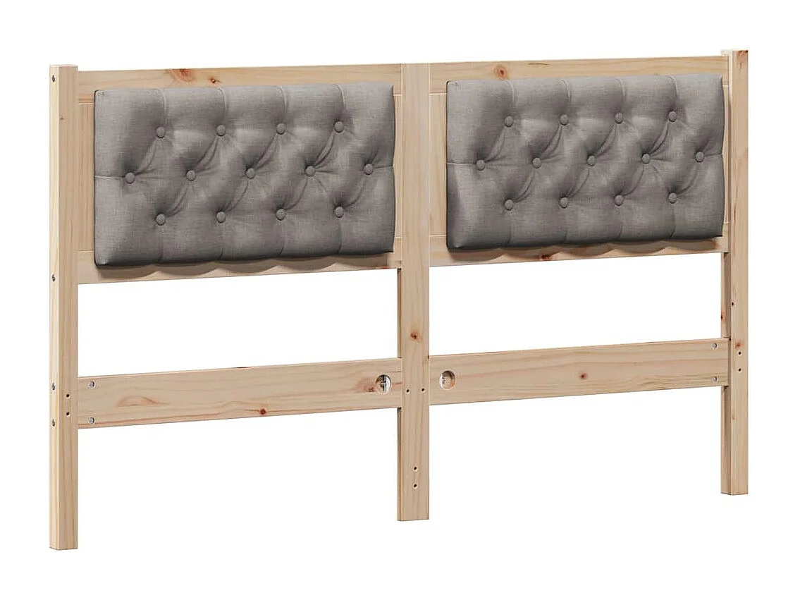 Cabeceira Outros Marrom e taupe 150 cm Madeira de pinho maciça