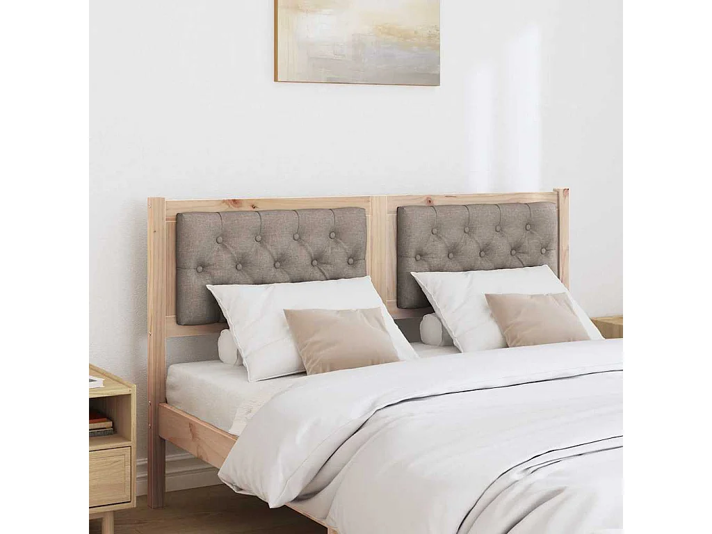 Cabeceira Outros Marrom e taupe 150 cm Madeira de pinho maciça