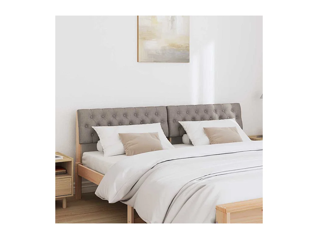 Cabeceira estofada Cinzento-acastanhado 180 cm