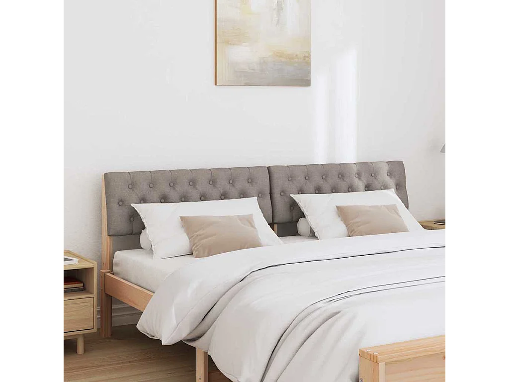 Cabeceira estofada Cinzento-acastanhado 180 cm