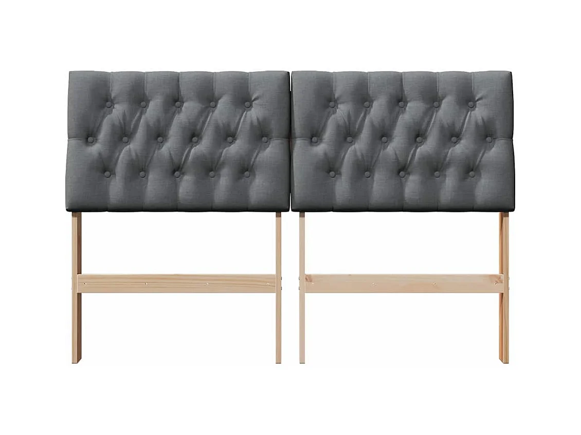 Cabeceira estofada Cinza Escuro 135 cm