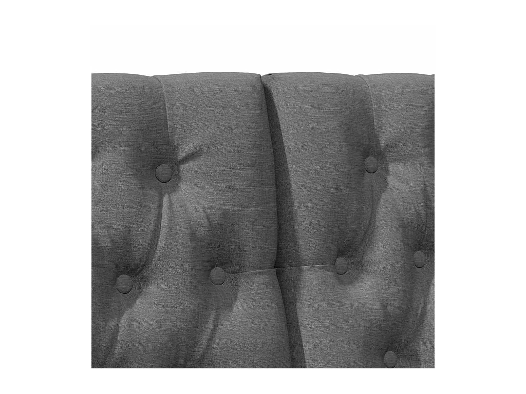 Cabeceira estofada Cinza Escuro 135 cm