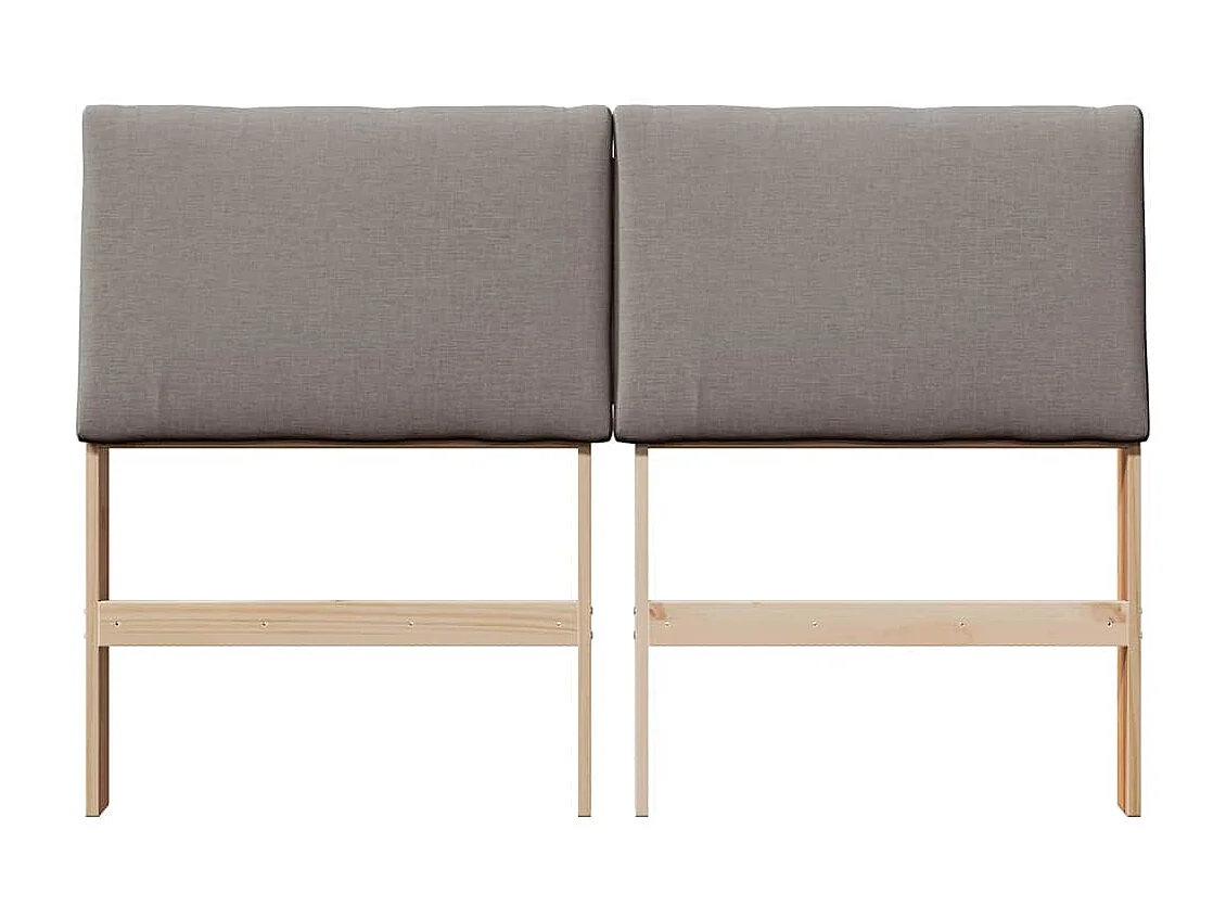 Cabecero tapizado Taupé 160 cm Madera de pino macizo