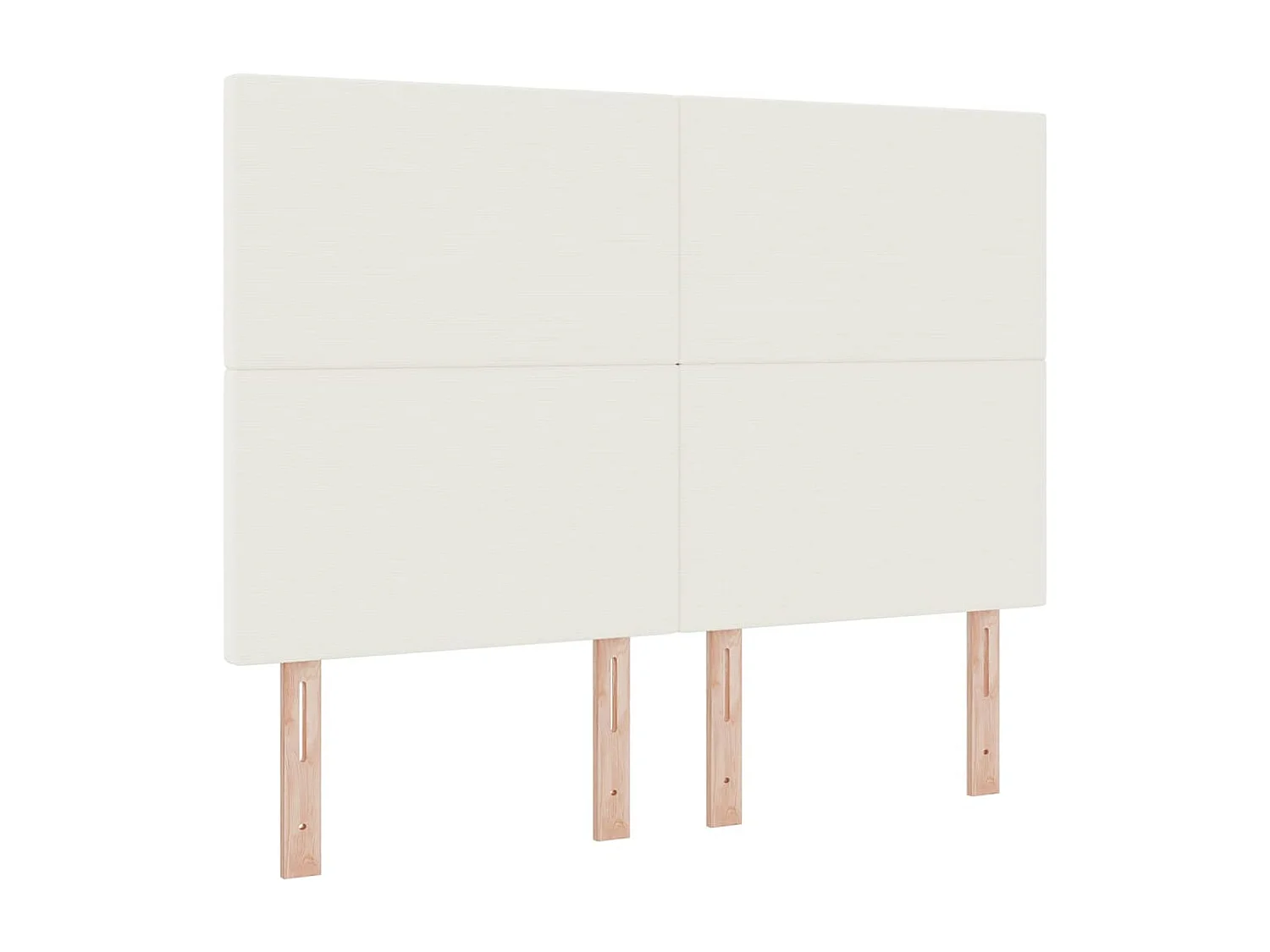 Tête de lit avec tête de lit Crème 140 cm Tissu côtelé