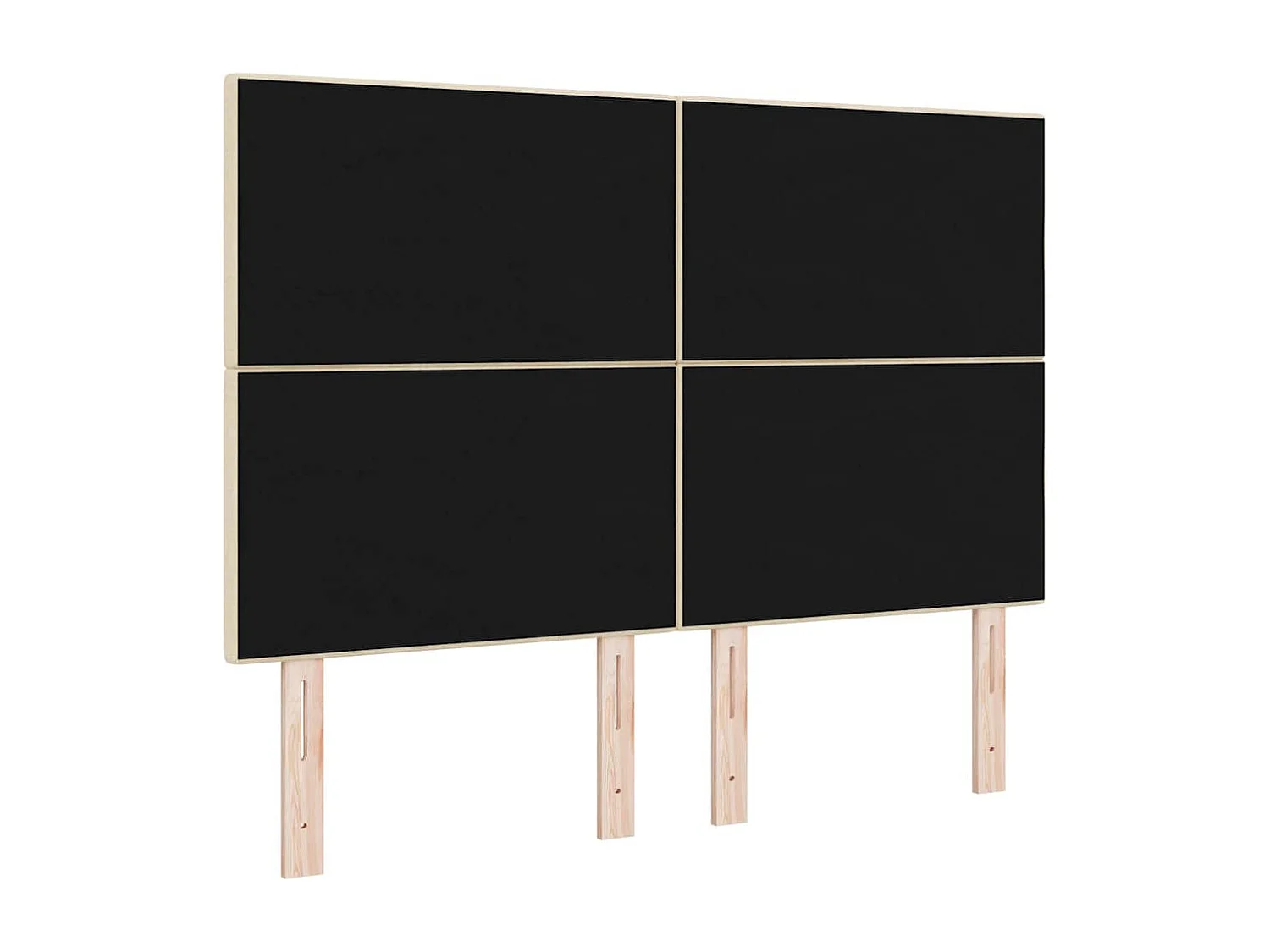 Tête de lit avec tête de lit Crème 140 cm tissu