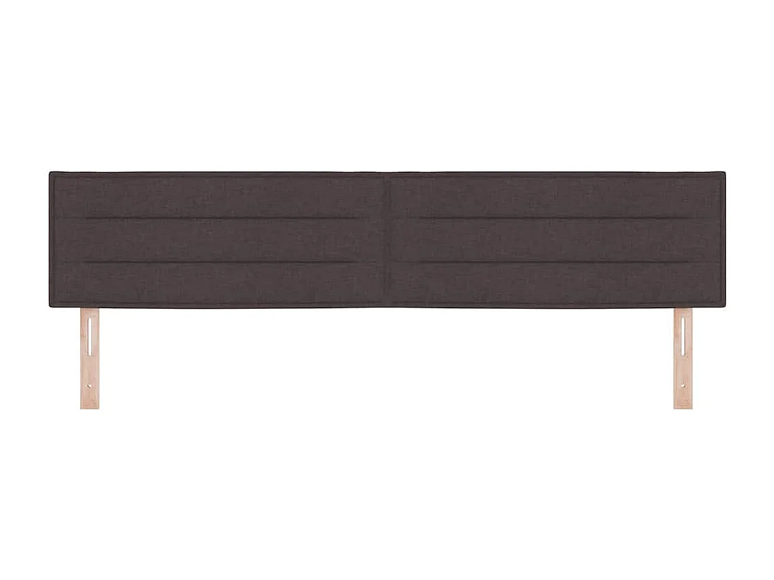 Cabecero LED con luces de tiras LED Marrón oscuro 200 cm tela