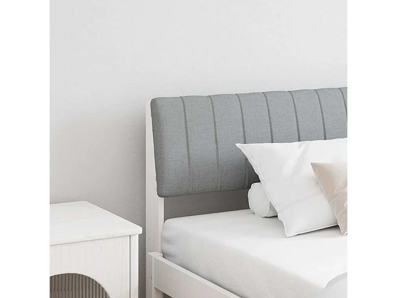 Tête de lit capitonnée Gris clair 200 cm Pin massif