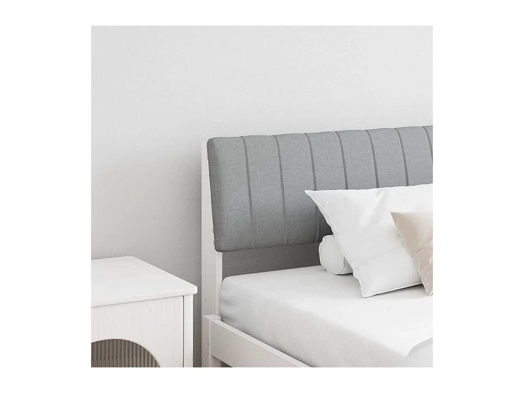 Cabeceira estofada Cinzento-claro 200 cm