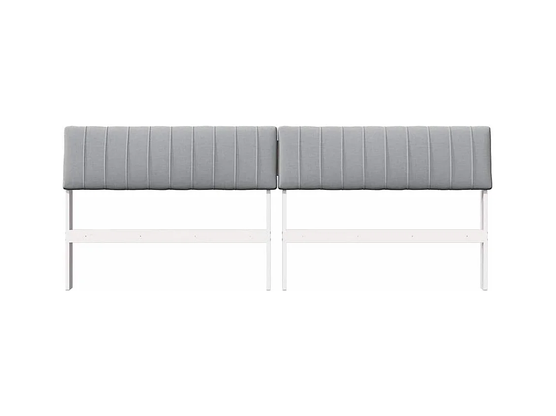 Cabeceira estofada Cinzento-claro 200 cm