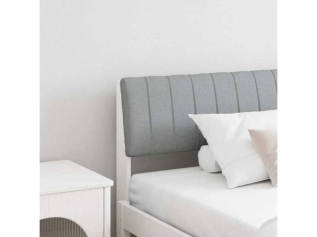 Cabeceira estofada Cinzento-claro 200 cm