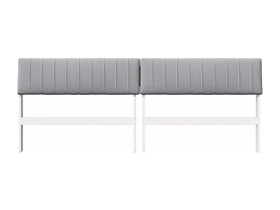 Cabeceira estofada Cinzento-claro 200 cm