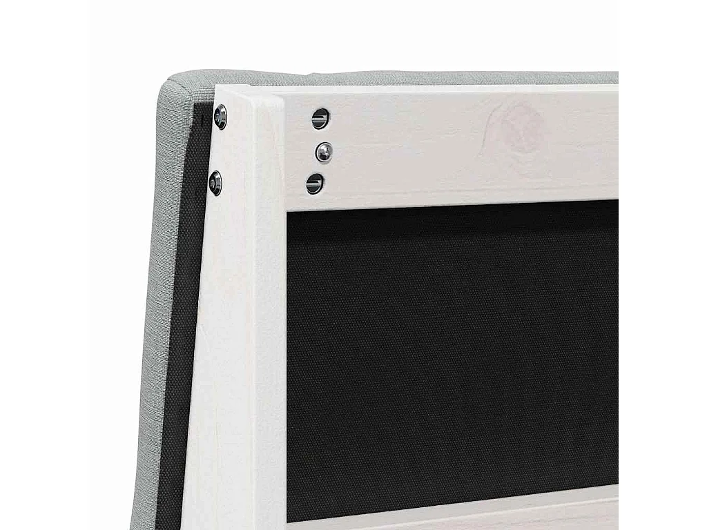 Tête de lit capitonnée Gris clair 80 cm Pin massif