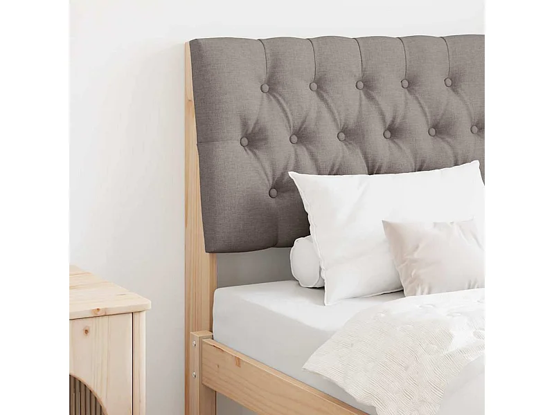 Gestoffeerd hoofdbord Taupe 75 cm Massief grenenhout
