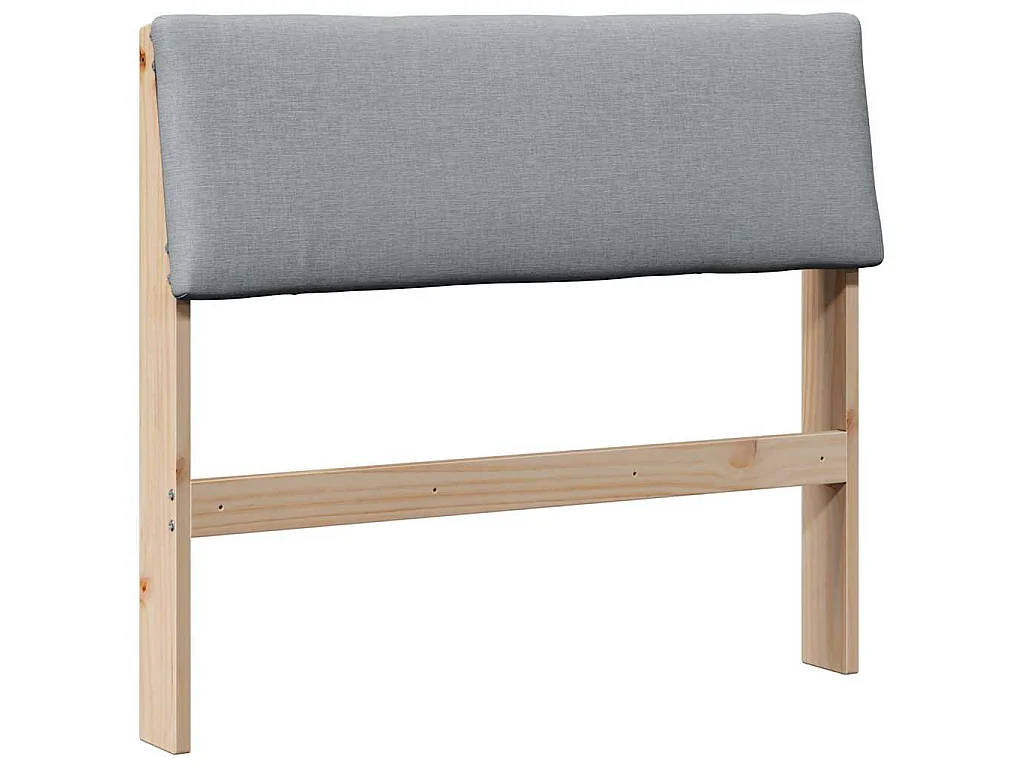 Cabecero tapizado Gris Claro 100 cm Madera de pino macizo