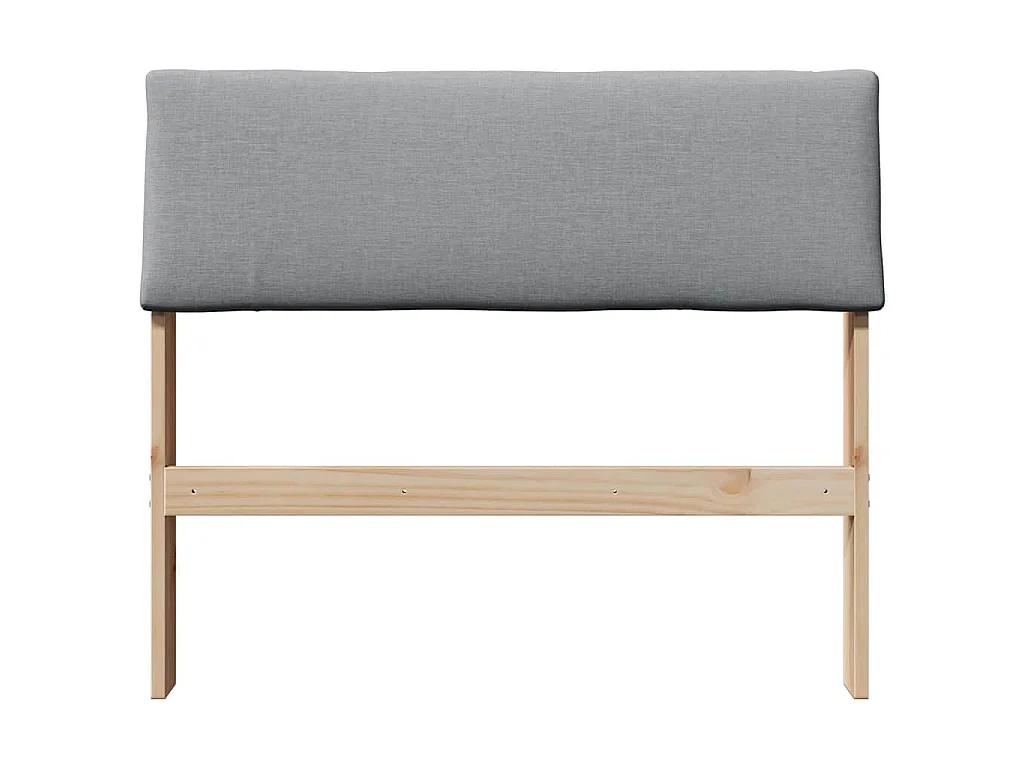 Cabecero tapizado Gris Claro 100 cm Madera de pino macizo