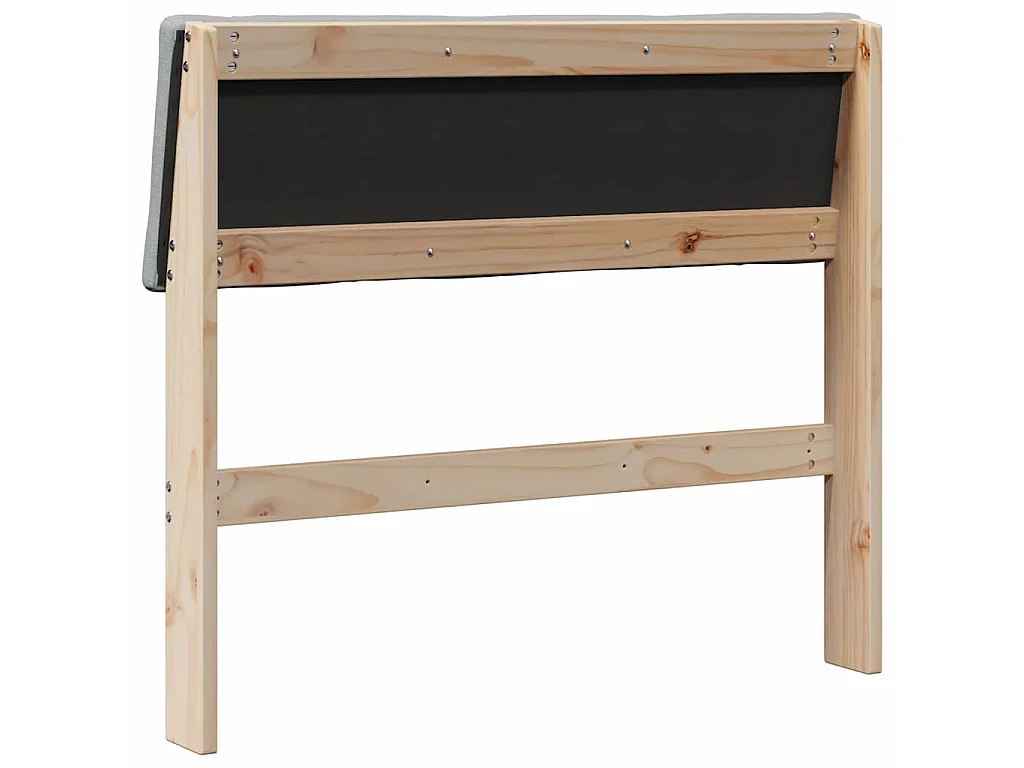 Cabecero tapizado Gris Claro 100 cm Madera de pino macizo
