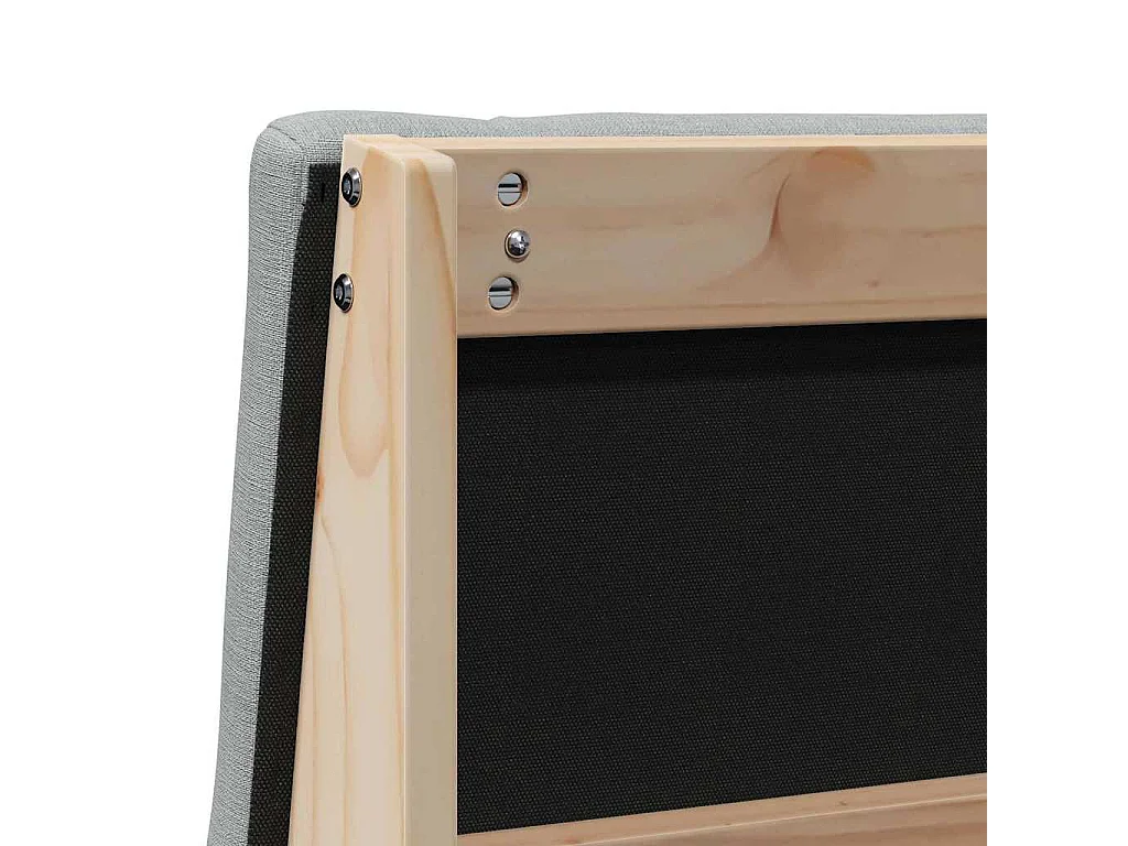 Cabecero tapizado Gris Claro 100 cm Madera de pino macizo