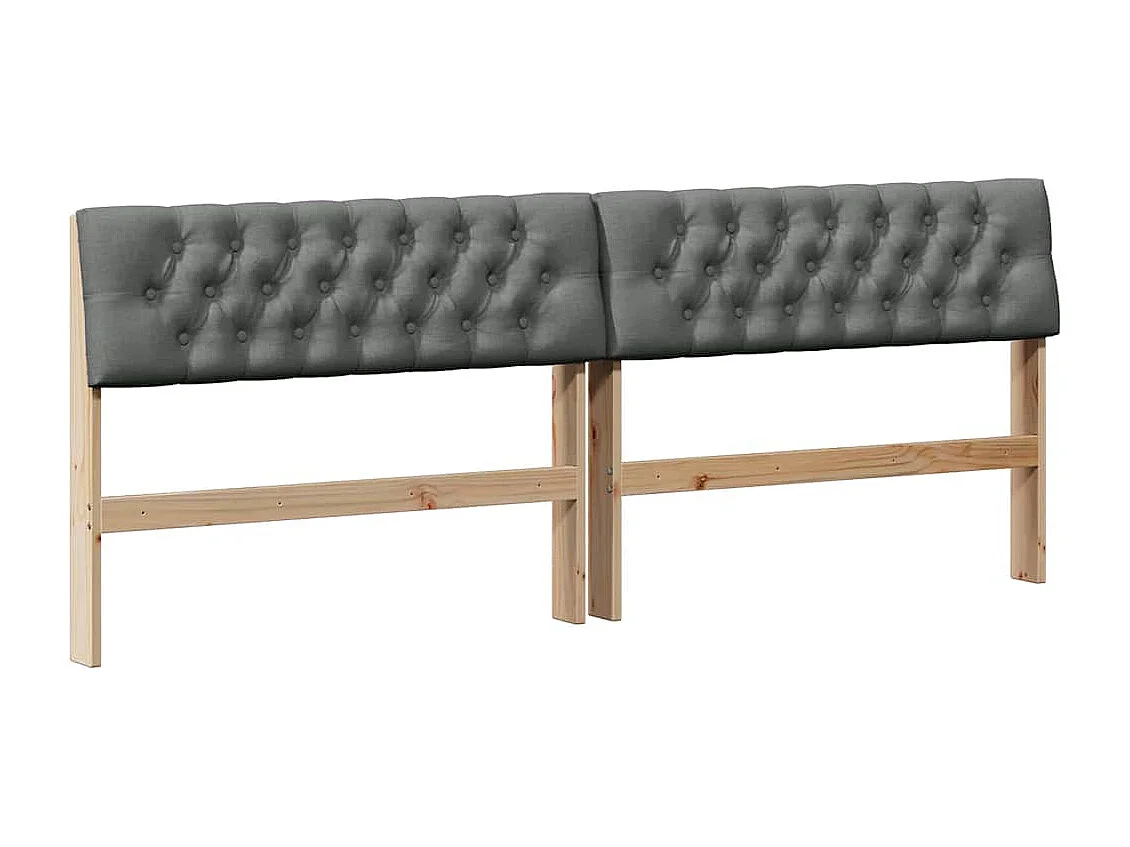 Cabeceira estofada Cinza Escuro 200 cm