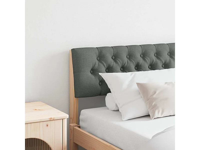 Cabeceira estofada Cinza Escuro 200 cm