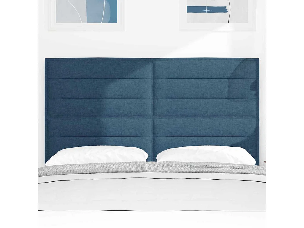 Tête de lit Hauteur réglable avec tête de lit Bleu 140 cm tissu