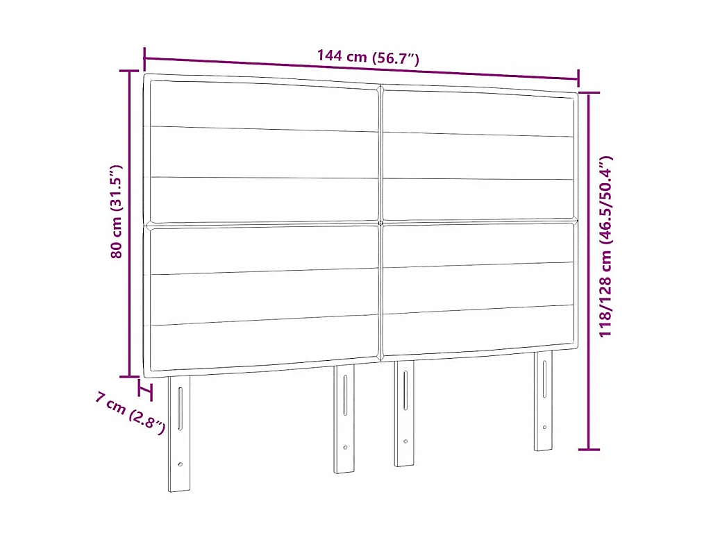 Tête de lit Hauteur réglable avec tête de lit Bleu 140 cm tissu