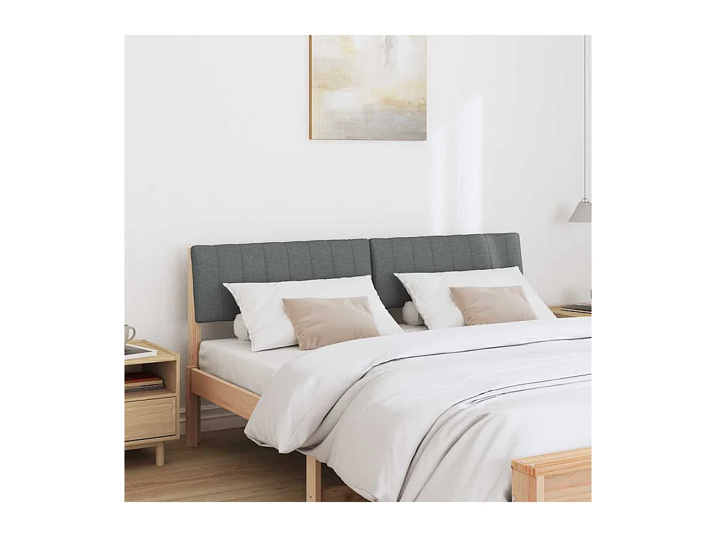 Cabeceira estofada Cinza Escuro 150 cm
