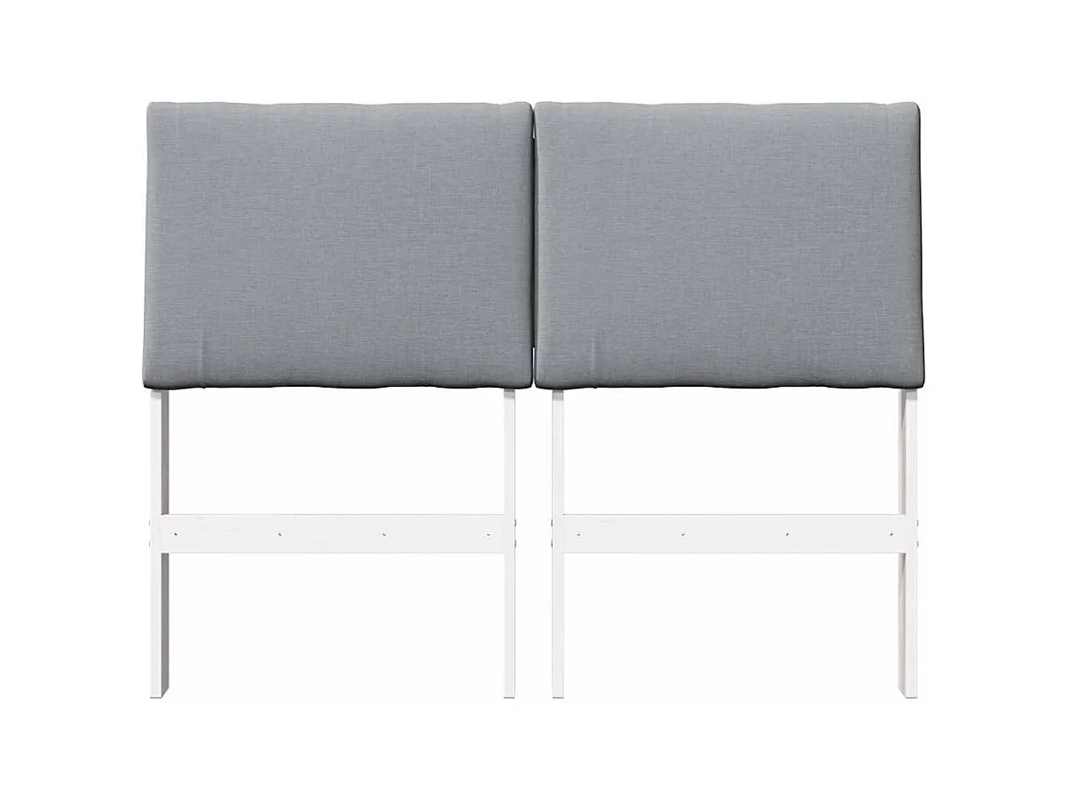 Cabecero tapizado Gris Claro 120 cm Madera de pino macizo