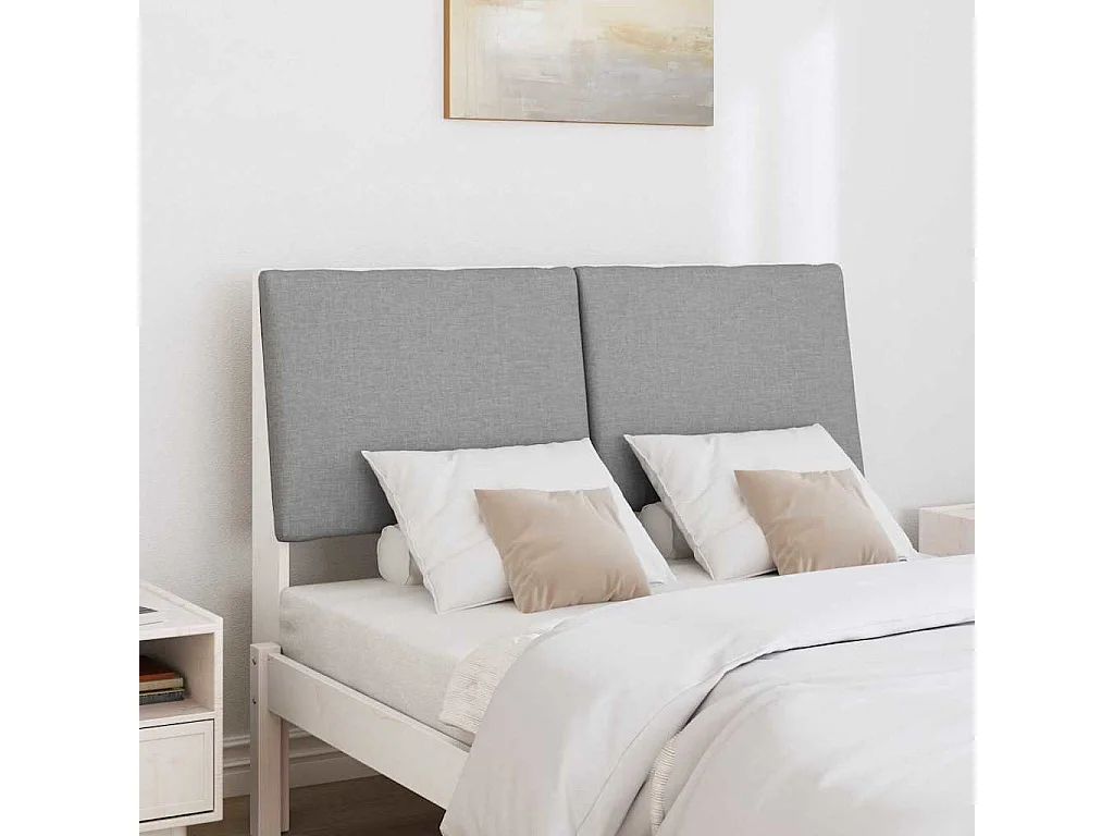 Cabeceira estofada Cinzento-claro 120 cm