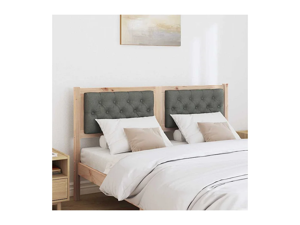 Tête de lit marron et gris foncé 150 cm Bois massif en pin