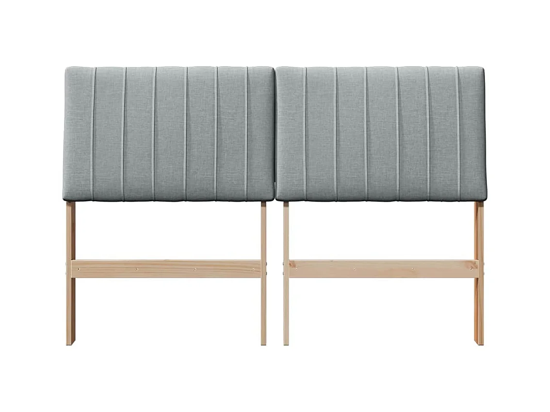 Cabeceira estofada Cinzento-claro 140 cm