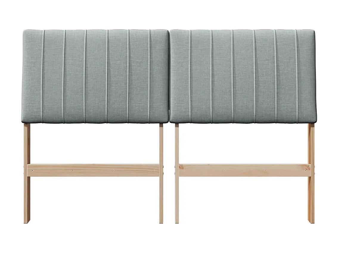 Cabeceira estofada Cinzento-claro 140 cm